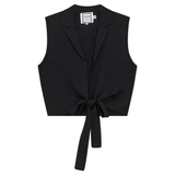 Load image into Gallery viewer, Ladies Cropped Wrap Belt Knit Vest
