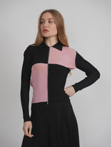 Load image into Gallery viewer, Ladies Check Zip Sweater
