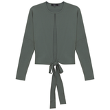 Load image into Gallery viewer, Ladies Drop Shoulder Cropped Tie Bolero
