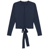 Load image into Gallery viewer, Ladies Drop Shoulder Cropped Tie Bolero
