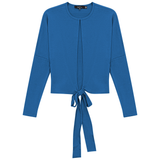 Load image into Gallery viewer, Ladies Drop Shoulder Cropped Tie Bolero
