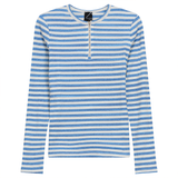 Load image into Gallery viewer, Ladies Wash Striped Henley Tee
