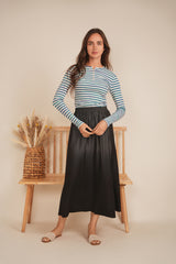 Load image into Gallery viewer, Ladies Wash Striped Henley Tee
