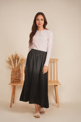 Load image into Gallery viewer, Ladies Wash Striped Henley Tee
