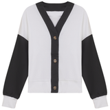 Load image into Gallery viewer, Ladies Denim Combo Cardigan
