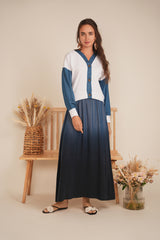 Load image into Gallery viewer, Ladies Denim Combo Cardigan
