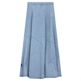 Load image into Gallery viewer, Ladies Denim Maxi Trumpet Skirt
