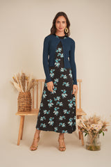 Load image into Gallery viewer, Ladies Printed Satin Maxi Jumper
