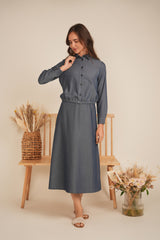 Load image into Gallery viewer, Ladies Denim Midi Jumper
