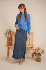 Load image into Gallery viewer, Ladies Cropped Knot Tee
