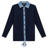 Load image into Gallery viewer, Ladies Maternity Ribbed Denim Shirt Combo
