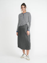 Load image into Gallery viewer, Ladies Maternity Striped V Neck Bungee

