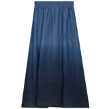 Load image into Gallery viewer, Ladies Denim Ombre A Line Midi Skirt
