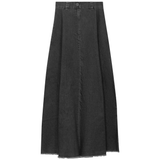 Load image into Gallery viewer, Ladies Maxi Denim A Line Fringe Skirt
