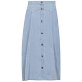 Load image into Gallery viewer, Ladies Denim Maxi Stitch Skirt
