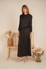 Load image into Gallery viewer, Ladies Maxi Satin Set
