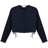 Load image into Gallery viewer, Ladies Cotton Cropped Side Tie Blouse
