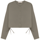 Load image into Gallery viewer, Ladies Cotton Cropped Side Tie Blouse
