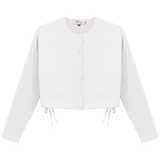 Load image into Gallery viewer, Ladies Cotton Cropped Side Tie Blouse
