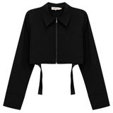 Load image into Gallery viewer, Ladies Cotton Cropped Ribbon Jacket

