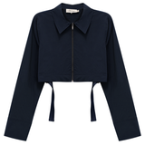 Load image into Gallery viewer, Ladies Cotton Cropped Ribbon Jacket

