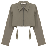 Load image into Gallery viewer, Ladies Cotton Cropped Ribbon Jacket
