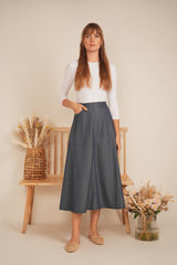 Load image into Gallery viewer, Ladies Denim Flare Skirt

