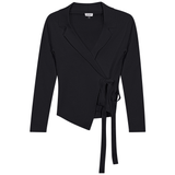 Load image into Gallery viewer, Ladies Cropped Wrap Jacket Sweater
