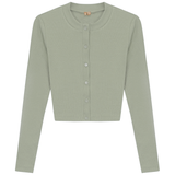 Load image into Gallery viewer, Ladies Ribbed Cropped Cardigan
