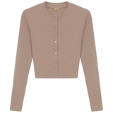 Load image into Gallery viewer, Ladies Ribbed Cropped Cardigan
