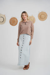 Load image into Gallery viewer, Ladies Cropped Ribbed Tee
