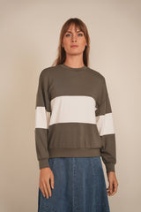 Load image into Gallery viewer, Ladies Wide Stripe Sweatshirt
