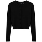 Load image into Gallery viewer, Ladies Cropped Fitted Ribbed Knit Cardigan
