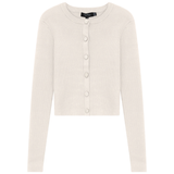 Load image into Gallery viewer, Ladies Cropped Fitted Ribbed Knit Cardigan
