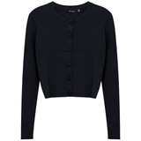 Load image into Gallery viewer, Ladies Cropped Fitted Ribbed Knit Cardigan
