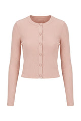 Load image into Gallery viewer, Cropped Fit Ribbed Knit Cardigan

