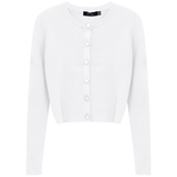 Load image into Gallery viewer, Ladies Cropped Fitted Ribbed Knit Cardigan
