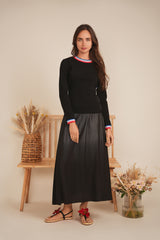 Load image into Gallery viewer, Ladies Mock Wrap Striped Tee
