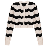 Load image into Gallery viewer, Ladies Cropped Wave Sweater
