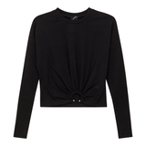 Load image into Gallery viewer, Ladies Cropped Gathered Ring Tee
