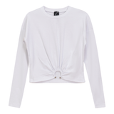 Load image into Gallery viewer, Ladies Cropped Gathered Ring Tee
