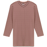 Load image into Gallery viewer, Ladies Striped Ribbed V Neck Tee With Outside Seams
