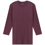 Load image into Gallery viewer, Ladies Striped Ribbed V Neck Tee With Outside Seams
