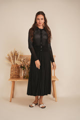 Load image into Gallery viewer, Ladies Cropped Crochet Sweater
