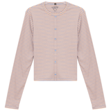 Load image into Gallery viewer, Ladies Cropped Striped Cardigan Tee
