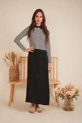 Load image into Gallery viewer, Ladies Cropped Striped Cardigan Tee
