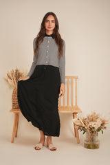 Load image into Gallery viewer, Ladies Cropped Striped Cardigan Tee
