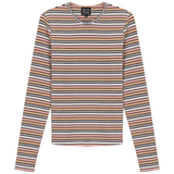Load image into Gallery viewer, Ladies Striped Metalic V Neck Tee
