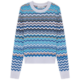 Load image into Gallery viewer, Ladies Crochet Multicolor Chevron Top
