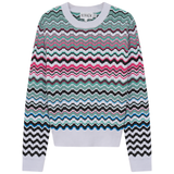 Load image into Gallery viewer, Ladies Crochet Multicolor Chevron Top
